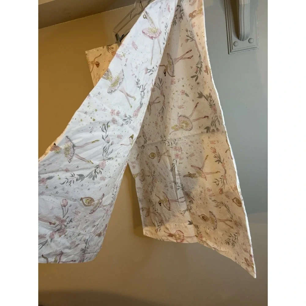 POTTERY BARN KIDS Ballerina Floral Pillowcases Set Of 2 Organic Cotton